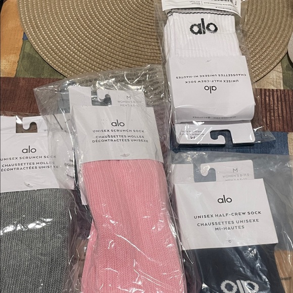 ALO Yoga Athletic Socks - Pink, Gray, White, Navy - Picture 7 of 7